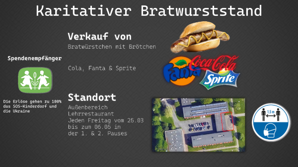 Hier sehen Sie ein Bild Werbeflyers zur Bratwurstspende.